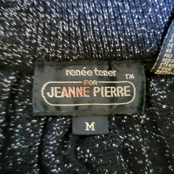 Jeanne Pierre Lambs Wool Knit Pleated Metallic Midi Skirt in Black & Silver - Picture 11 of 13